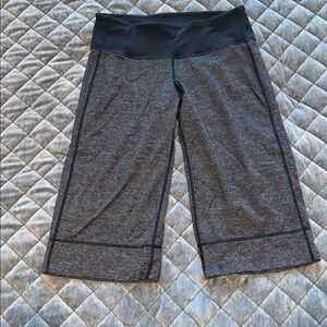 Gray and Black Lululemon capri leggings